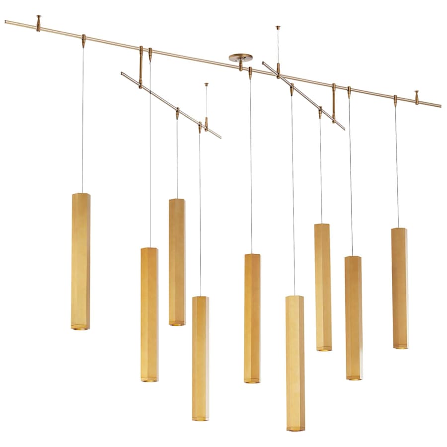 Visual Comfort Blok 9 Light 96" Wide LED Linear Chandelier