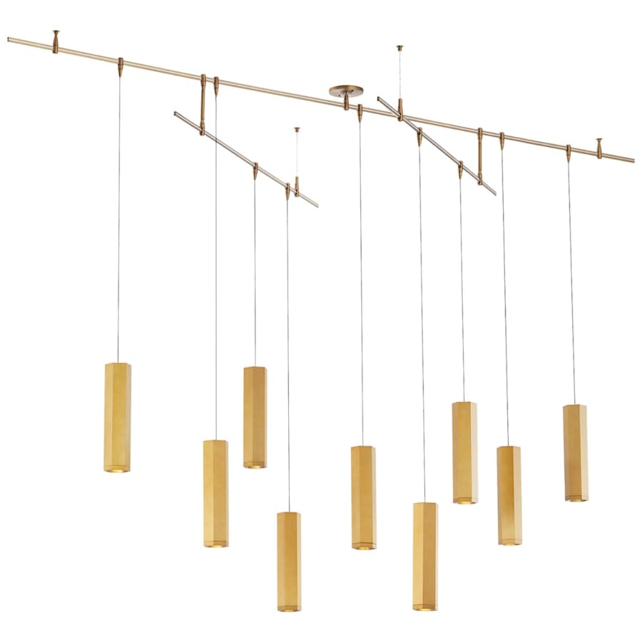 Visual Comfort Blok 9 Light 96" Wide LED Linear Chandelier
