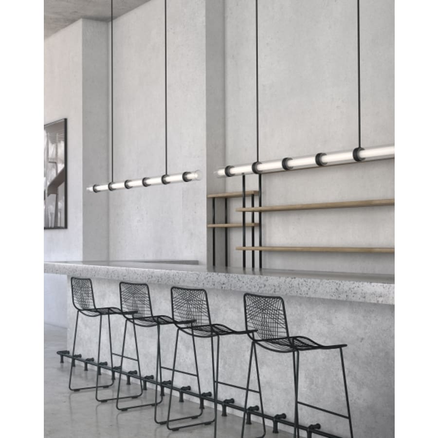 Visual Comfort Wit 7 Light 84" Wide LED Linear Chandelier