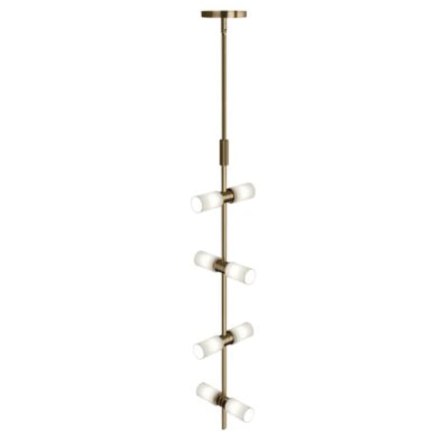 Visual Comfort ModernRail 8 Light 12-13/16" Wide LED Pendant with Surface Transformer and Opal Cylinder Shades