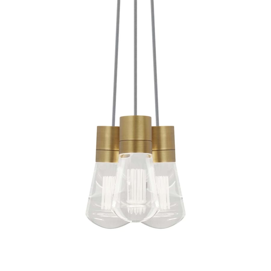 Visual Comfort Alva 9" Wide LED Natural Brass Multi Light Pendant