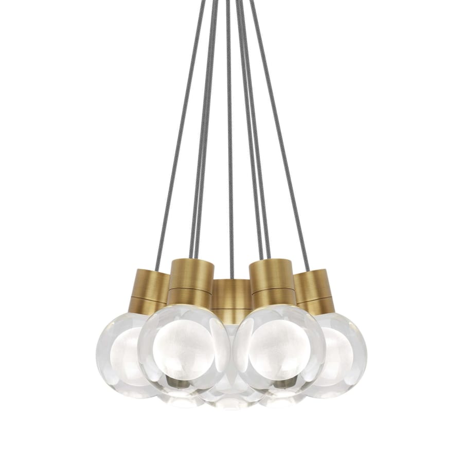Visual Comfort Mina 14" Wide LED Natural Brass Multi Light Pendant