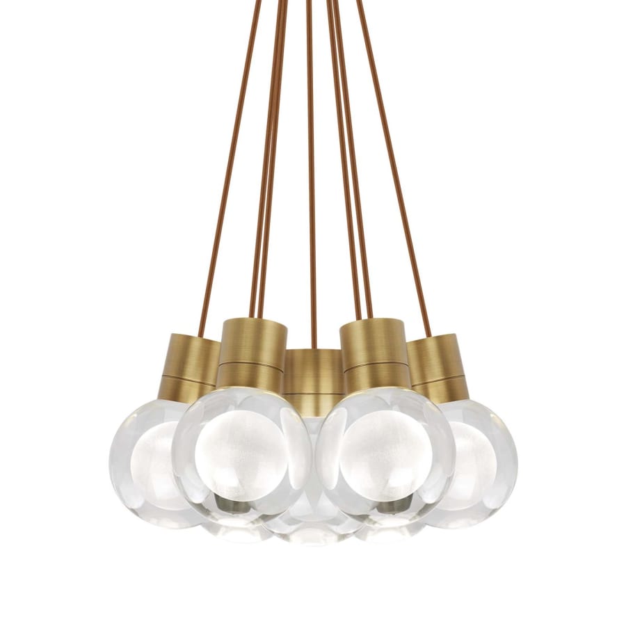 Visual Comfort Mina 14" Wide LED Natural Brass Multi Light Pendant