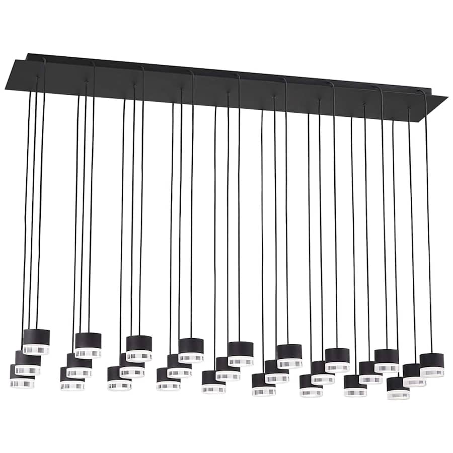 Visual Comfort Gable 27 Light 13" Wide LED Crystal Linear Chandelier