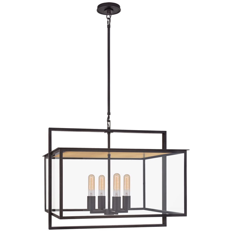 Visual Comfort Halle 24" Wide Hanging Lantern with Clear Glass by Ian. K. Fowler