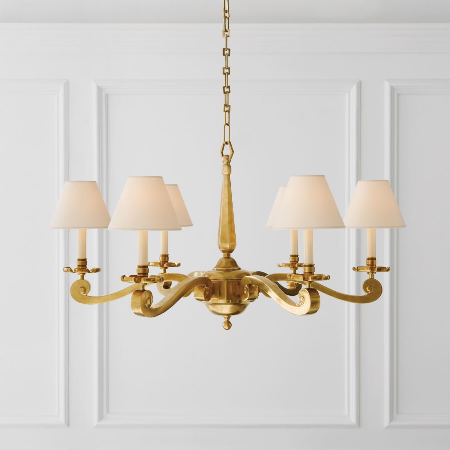 Visual Comfort Myrna 33" Shaded Chandelier by Alexa Hampton