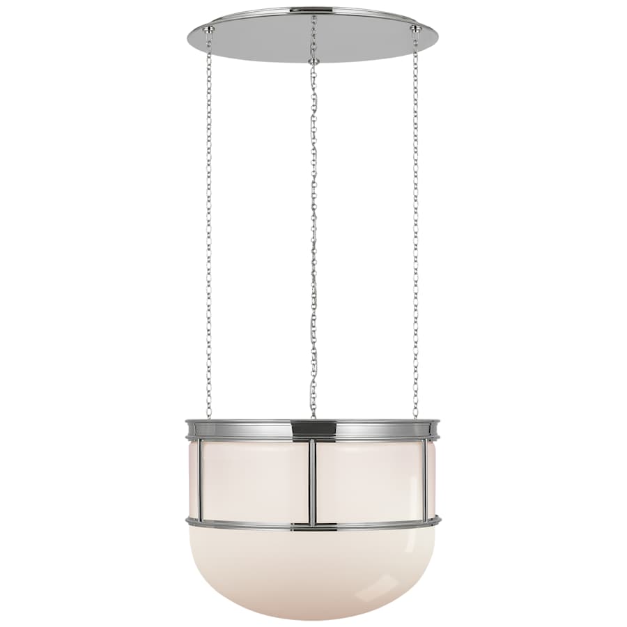 Visual Comfort Martil 3 Light 24" Wide Pendant with White Glass Shade