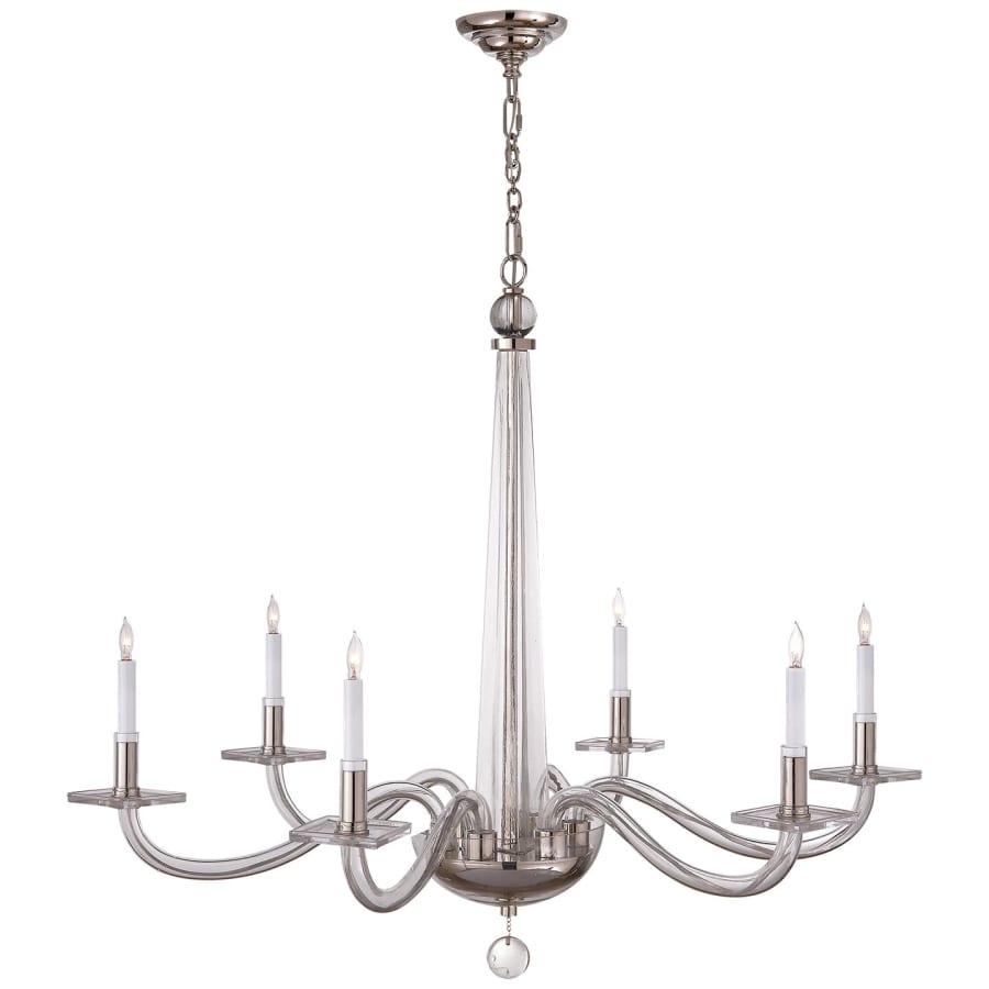 Visual Comfort Robinson 38"Large Chandelier with Clear Glass by E. F. Chapman