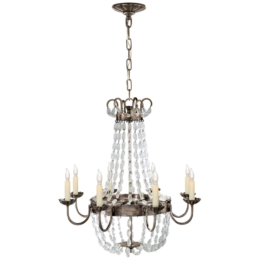 Visual Comfort Paris Flea Market 24" Medium Chandelier with Seeded Glass by E. F. Chapman