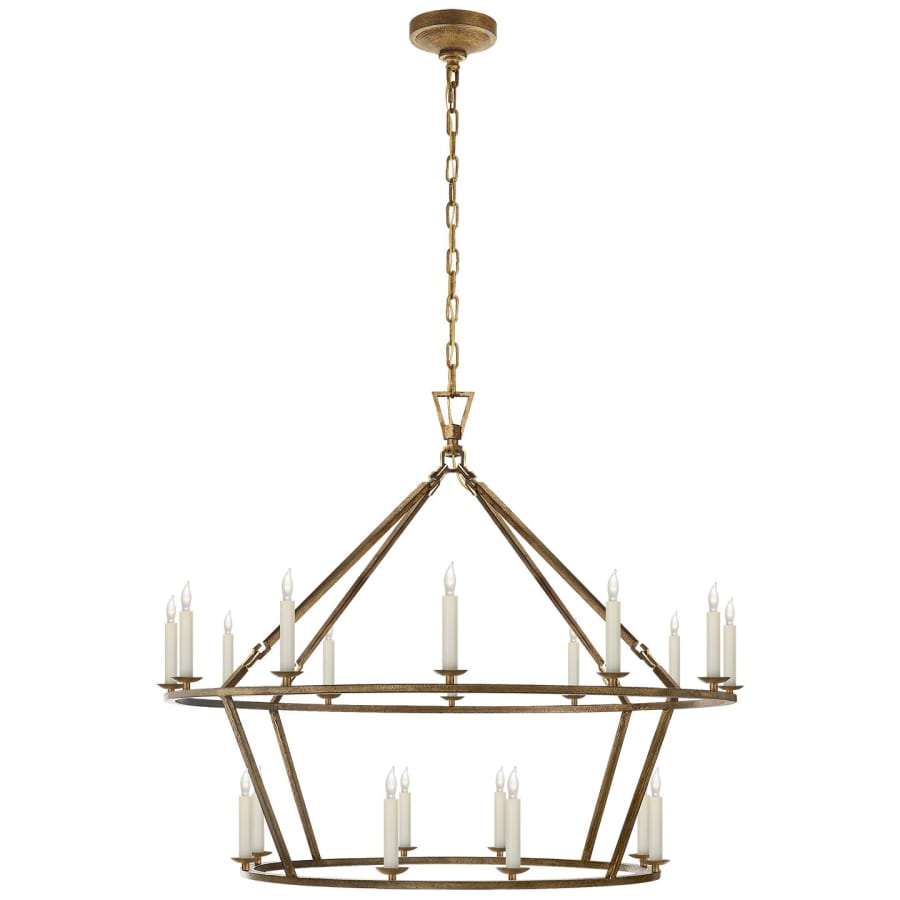 Visual Comfort Darlana 40" Large Two-Tiered Ring Chandelier by E. F. Chapman