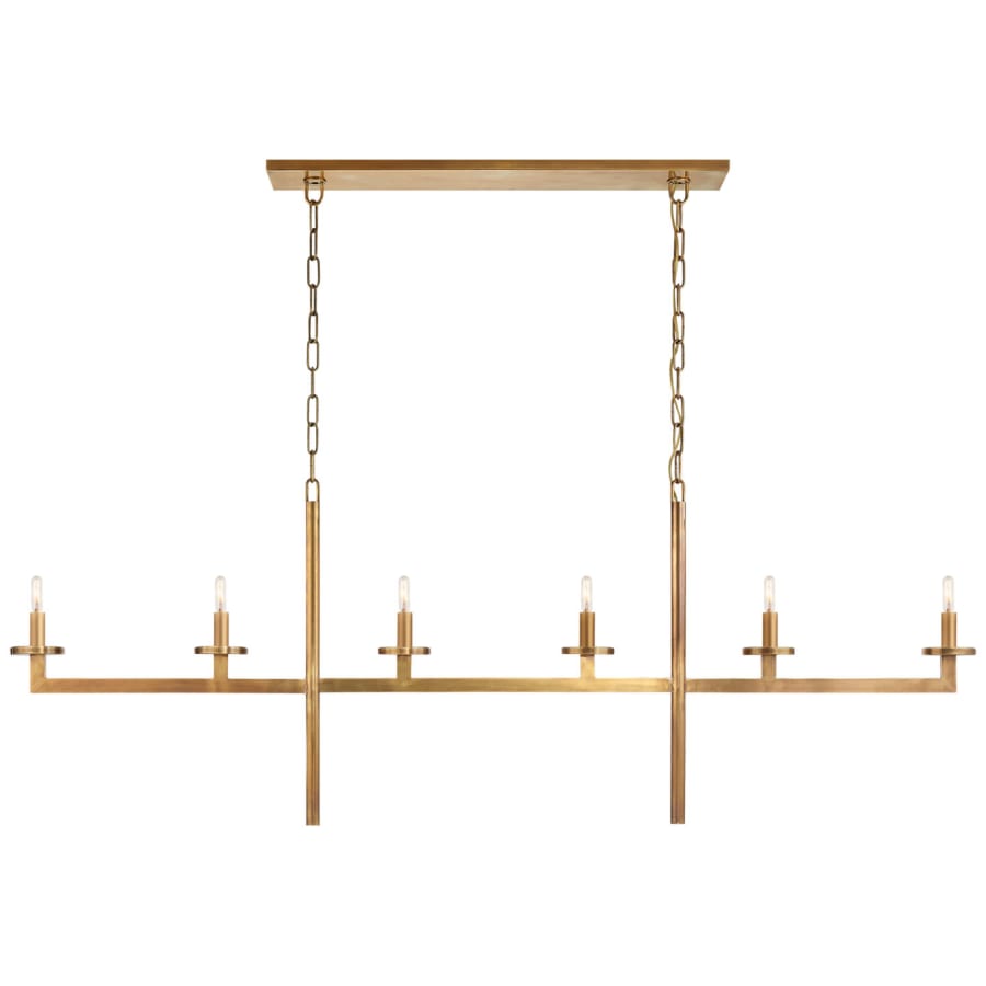 Visual Comfort Liaison 6 Light 4" Wide Linear Chandelier