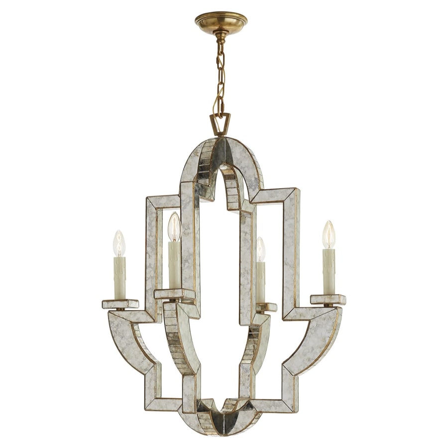 Visual Comfort Lido 26" Medium Chandelier in Antique Mirror by Niermann Weeks