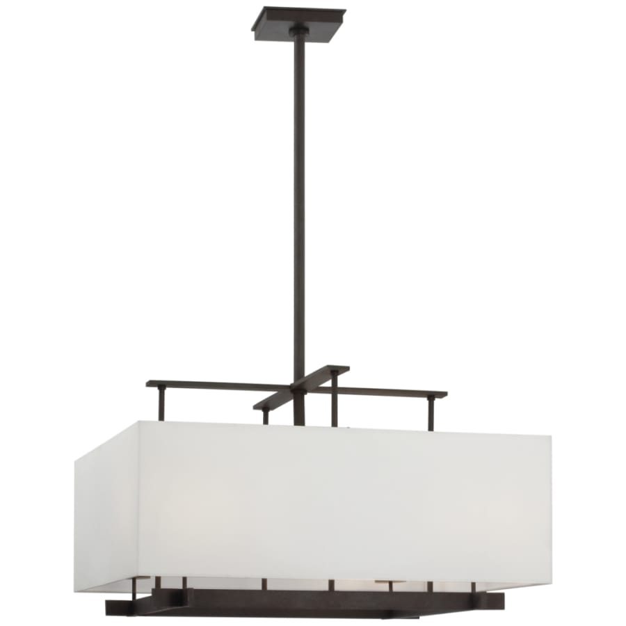 Visual Comfort Jase 35" Wide Pendant with White Linen Shade