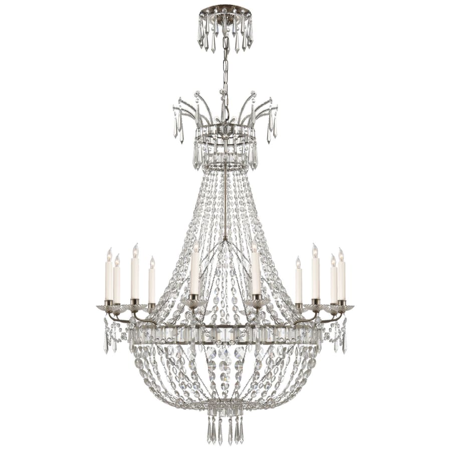 Visual Comfort Evalina 12 Light 36" Wide Crystal Empire Chandelier