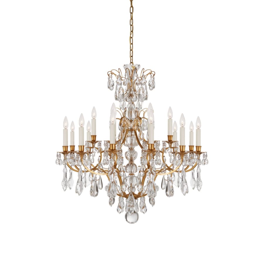 Visual Comfort Antoinette 18 Light 35" Wide Crystal Candle Style Chandelier