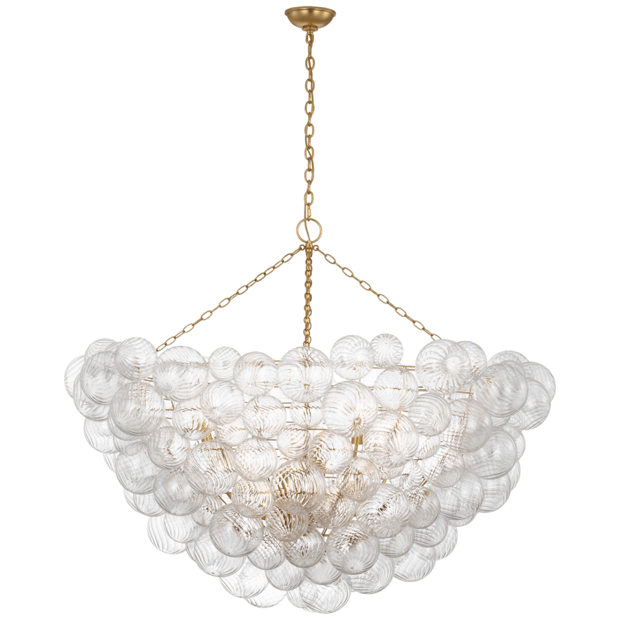 Visual Comfort Talia 56" Chandelier with Clear Swirled Glass