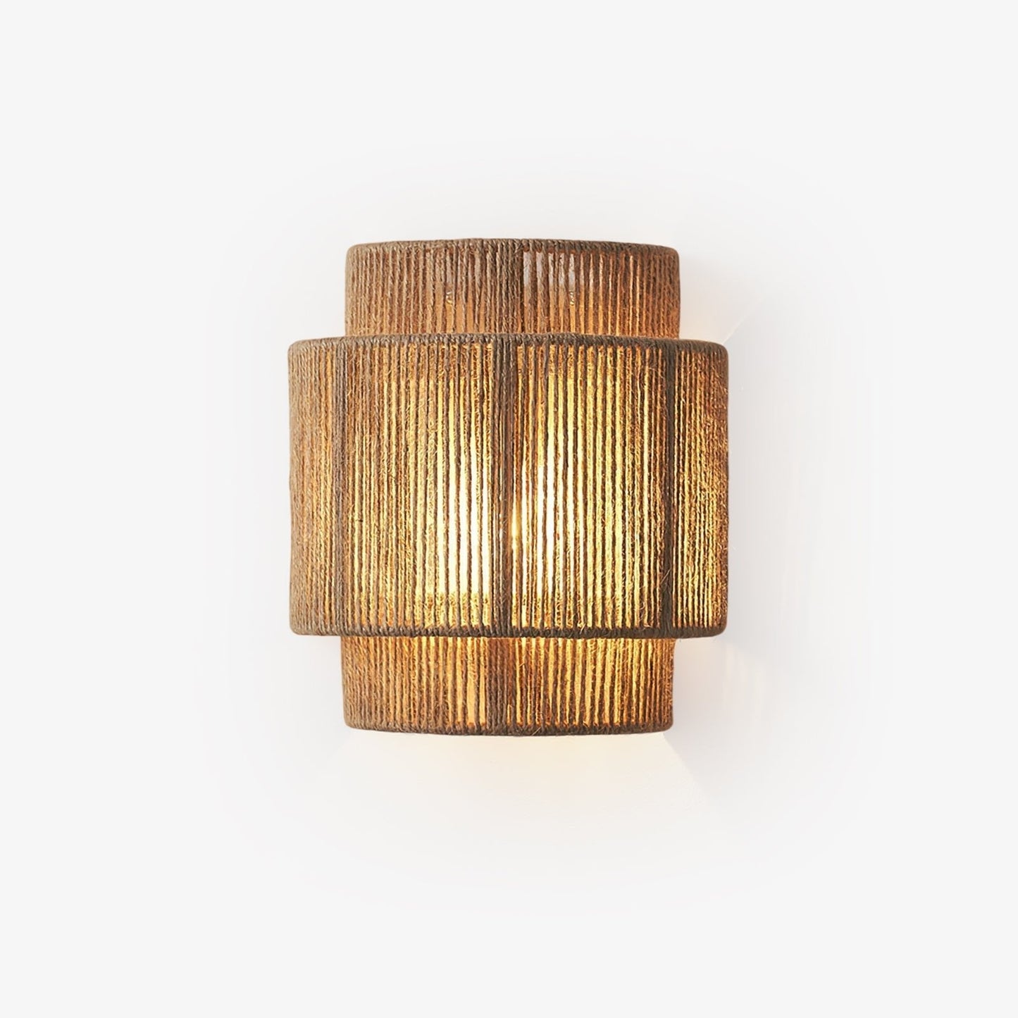 Rustic Weave Wall Lamp ∅ 9.1″ x H 9.8″ / Natural hemp color 1001 Wall lamp
