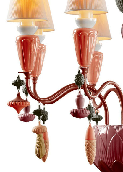 Lladro Ivy and Seed 8 Lights Chandelier Flat Model (US)