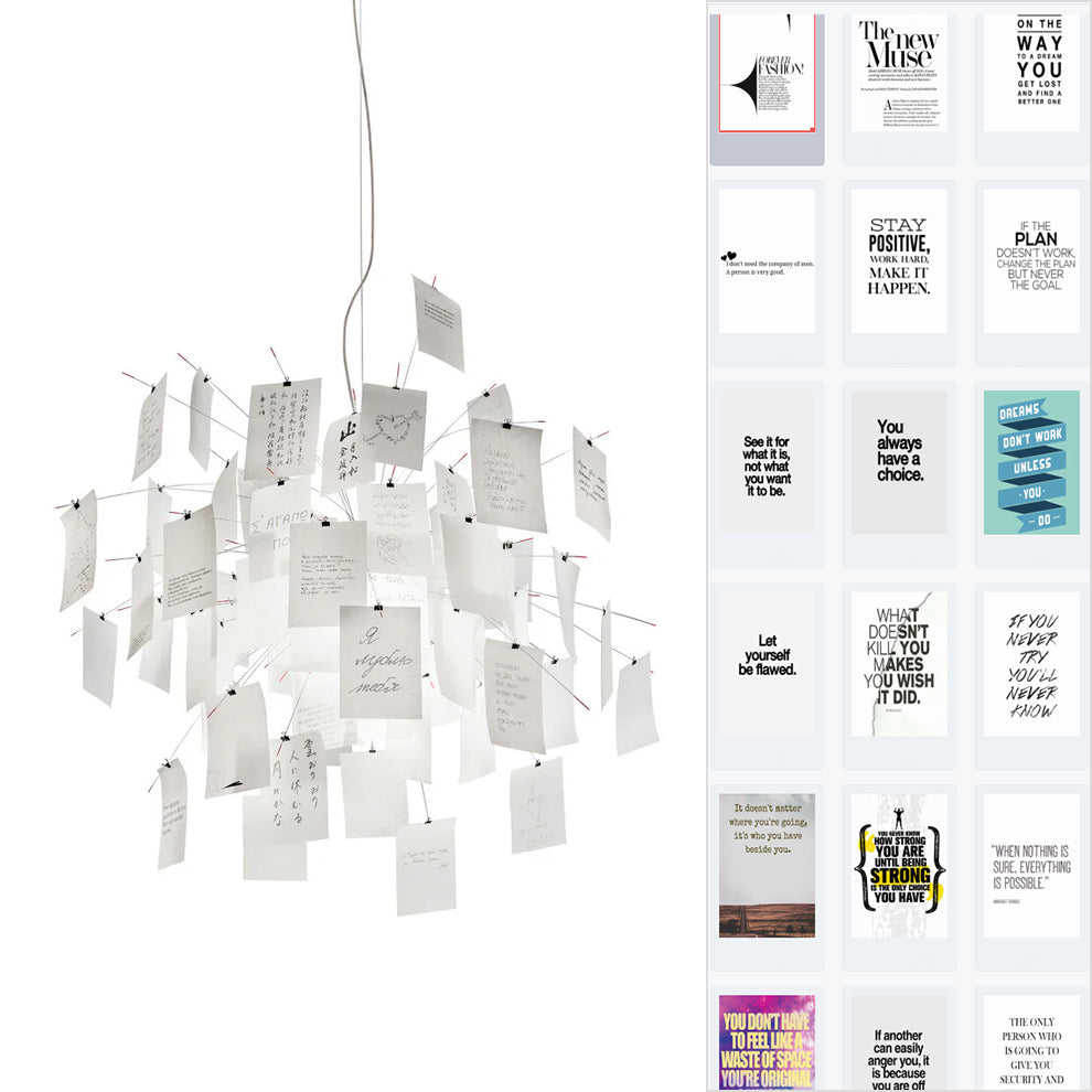 Paper Chandelier ∅ 23.6″ x H 23.6″ / Nordie Diary Chandelier