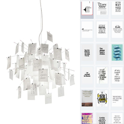 Paper Chandelier ∅ 23.6″ x H 23.6″ / Nordie Diary Chandelier
