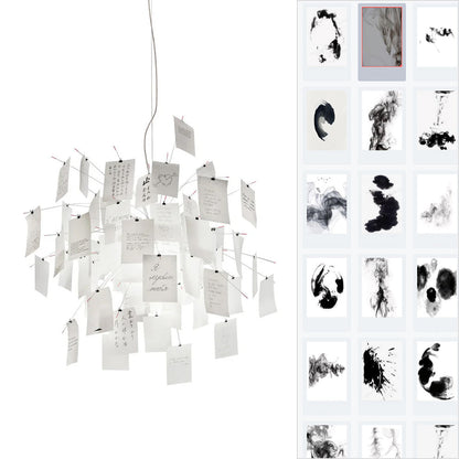 Paper Chandelier ∅ 23.6″ x H 23.6″ / lnk Smoke Chandelier