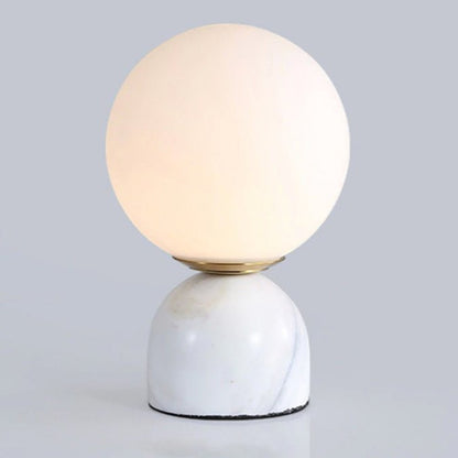 Sylas Marble Table Lamp ∅ 5.9″ x H 9.1″ / White / US Plug