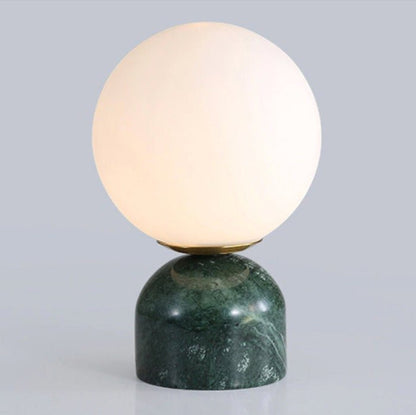 Sylas Marble Table Lamp ∅ 5.9″ x H 9.1″ / Green / US Plug