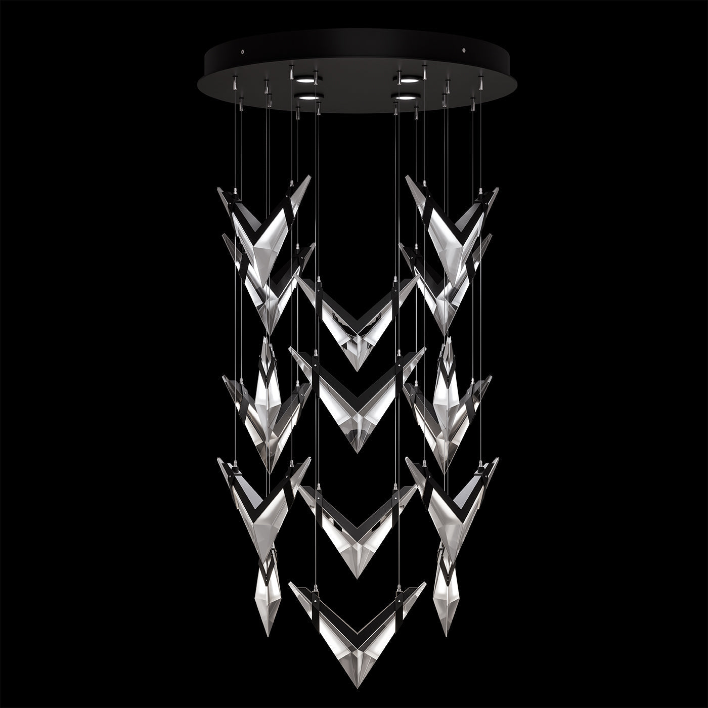 Fine Art Blade 32"W Round Pendant
