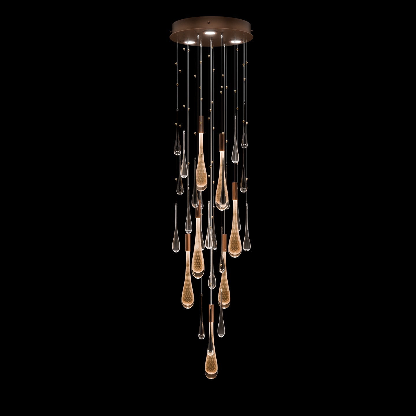 Fine Art Rain 18"W Round Pendant