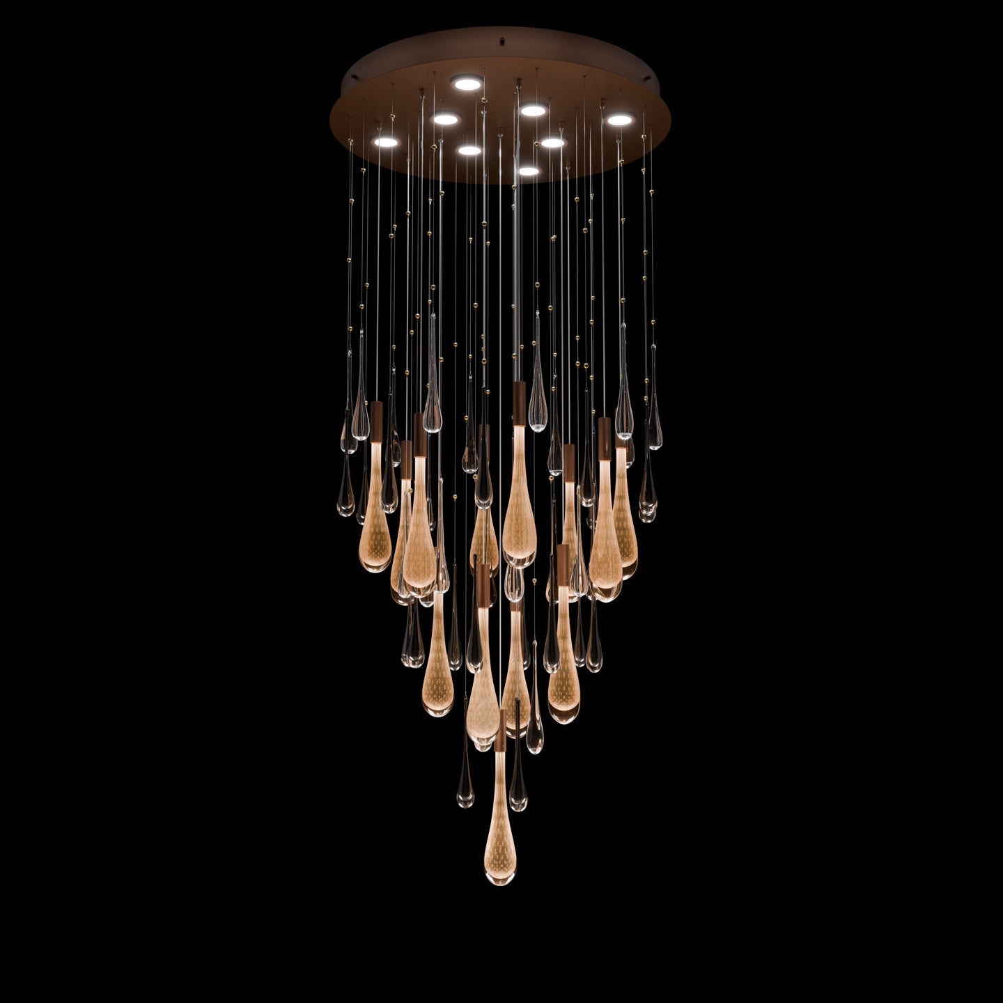 Fine Art Rain 32"W Round Pendant