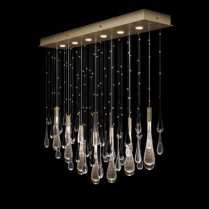 Fine Art Rain 51"W Rectangular Pendant