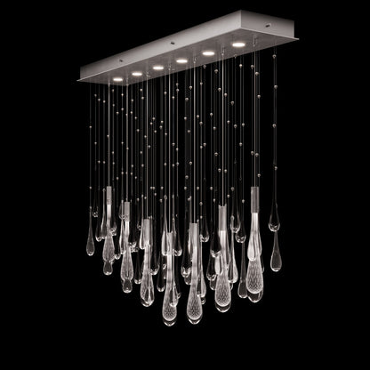 Fine Art Rain 51"W Rectangular Pendant