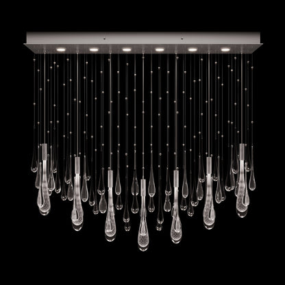 Fine Art Rain 51"W Rectangular Pendant