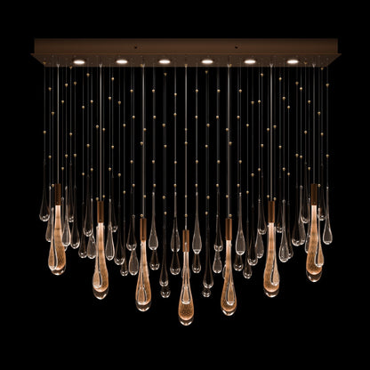 Fine Art Rain 51"W Rectangular Pendant