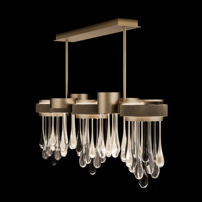Fine Art Rain 56.25"W Linear Pendant