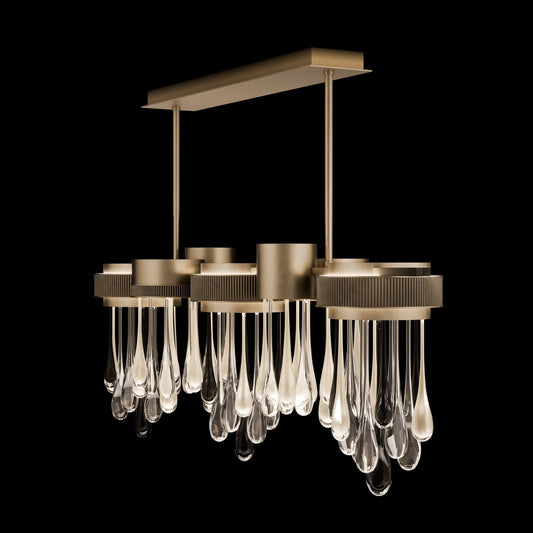 Fine Art Rain 56.25"W Linear Pendant