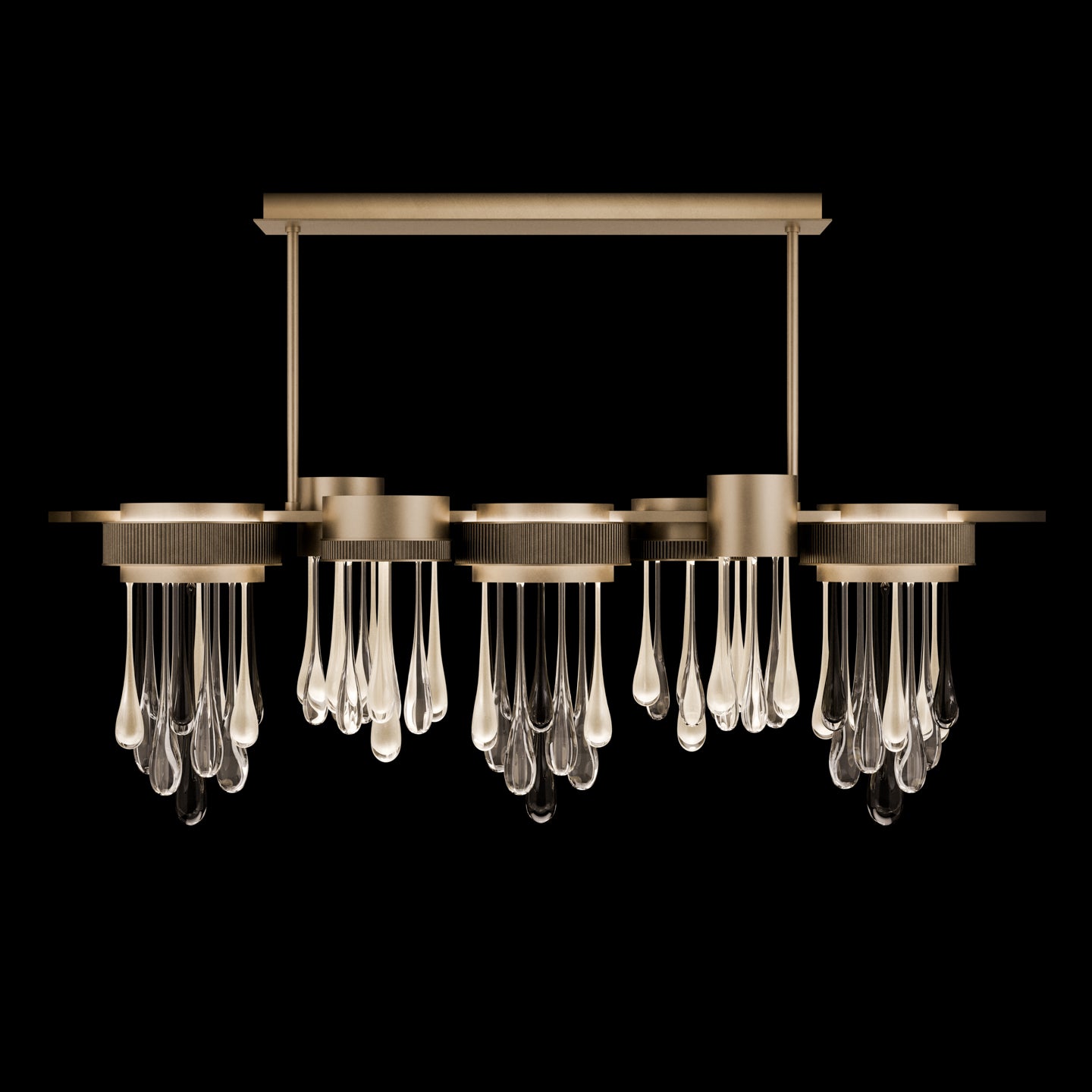 Fine Art Rain 56.25"W Linear Pendant