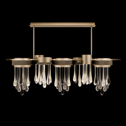 Fine Art Rain 56.25"W Linear Pendant
