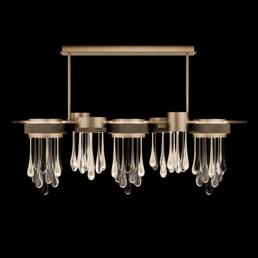 Fine Art Rain 56.25"W Linear Pendant
