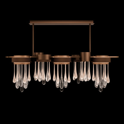 Fine Art Rain 56.25"W Linear Pendant