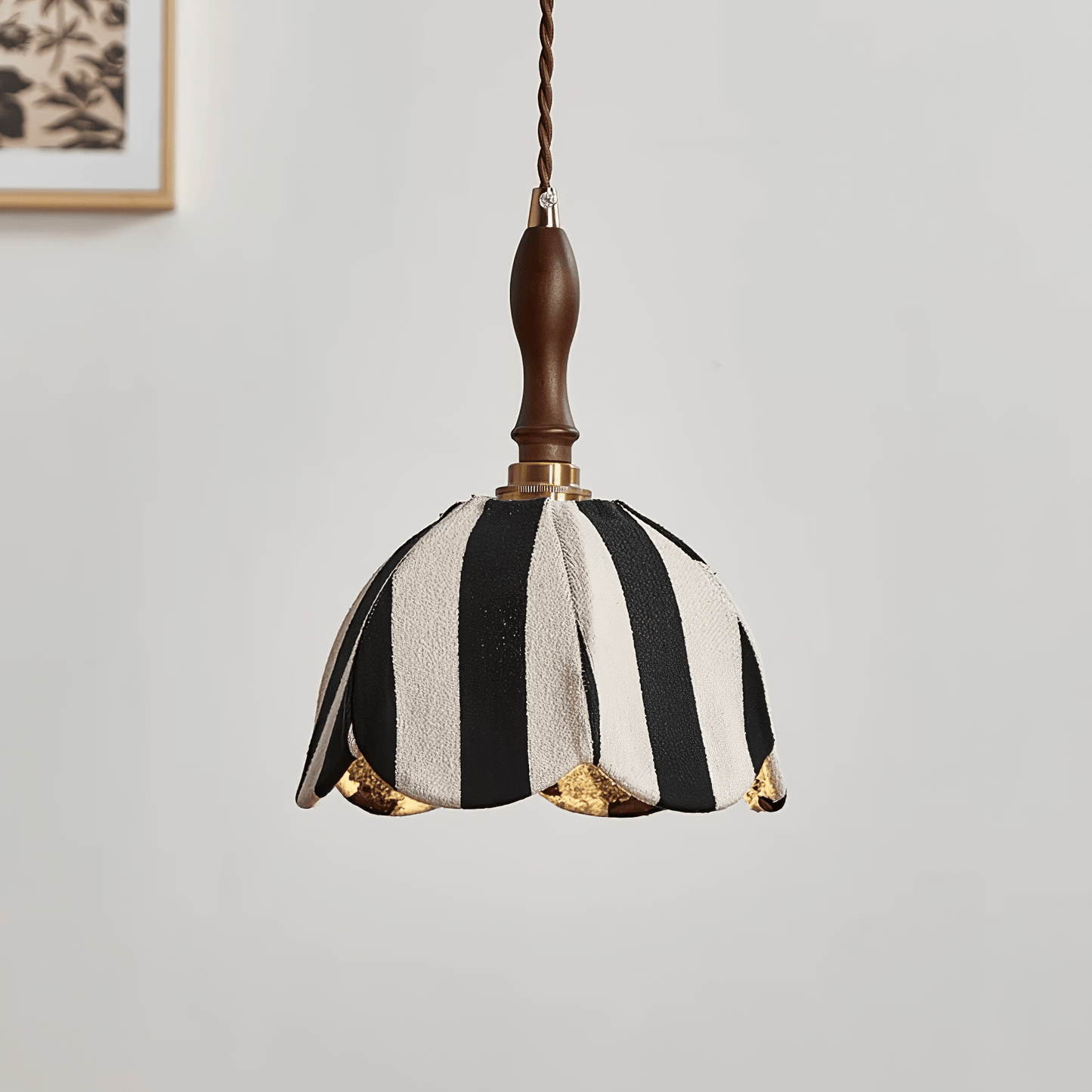 Marbre Stripe Pendant Light ∅ 7.9’’ x H 11’’ / Black & White 1001 pendant Lamp