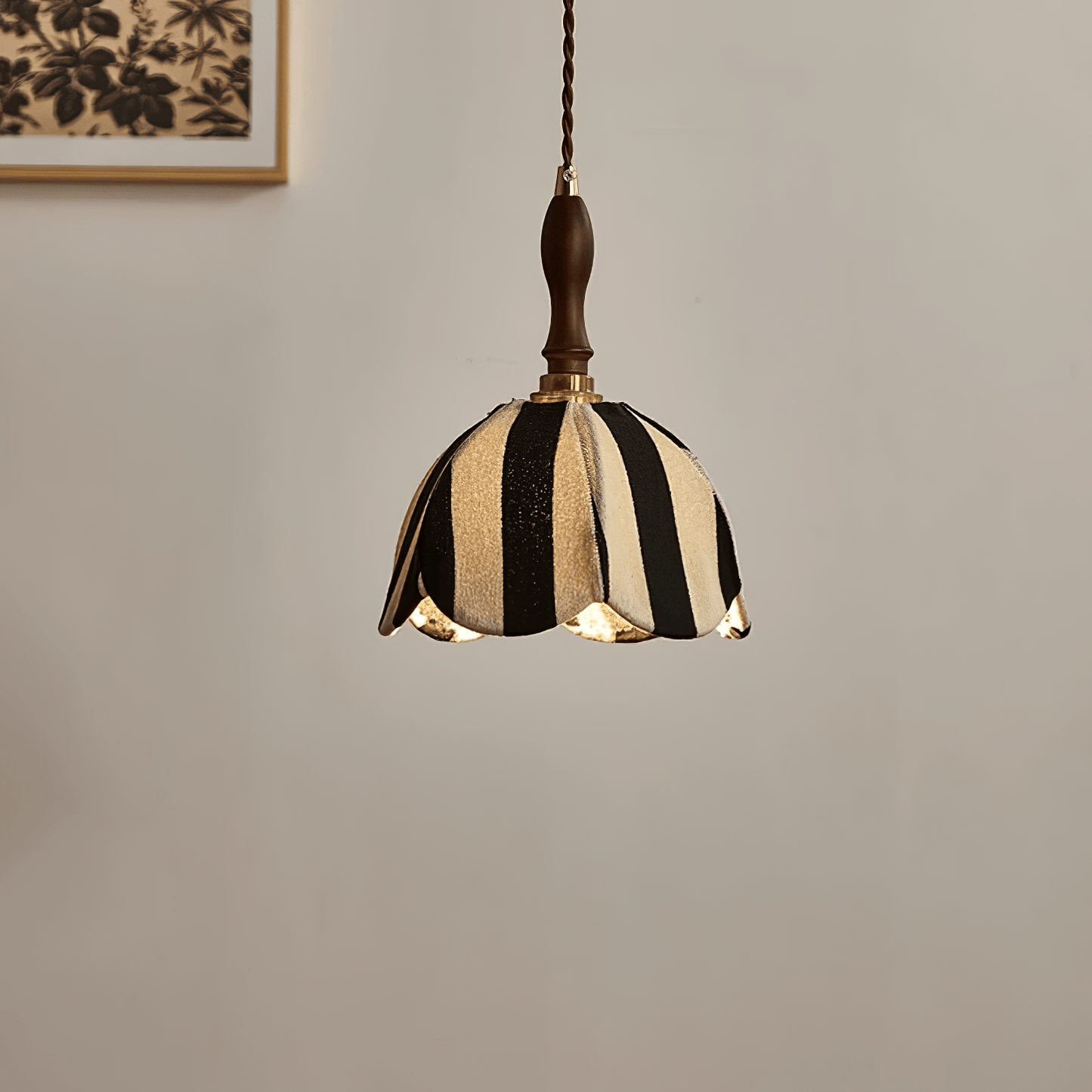 Marbre Stripe Pendant Light ∅ 7.9’’ x H 11’’ / Black & White 1001 pendant Lamp