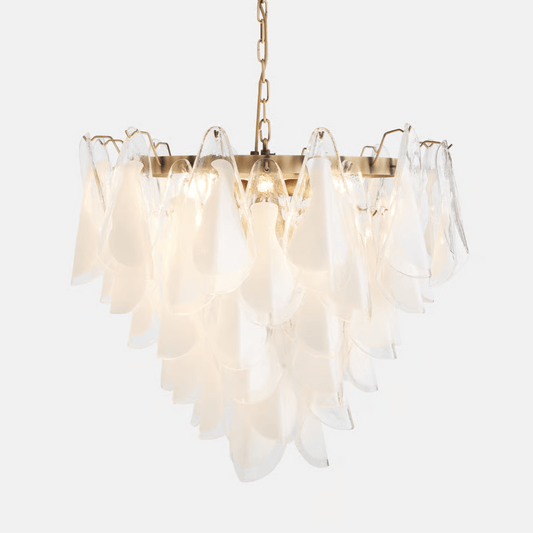 Lunara White Glass Chandelier