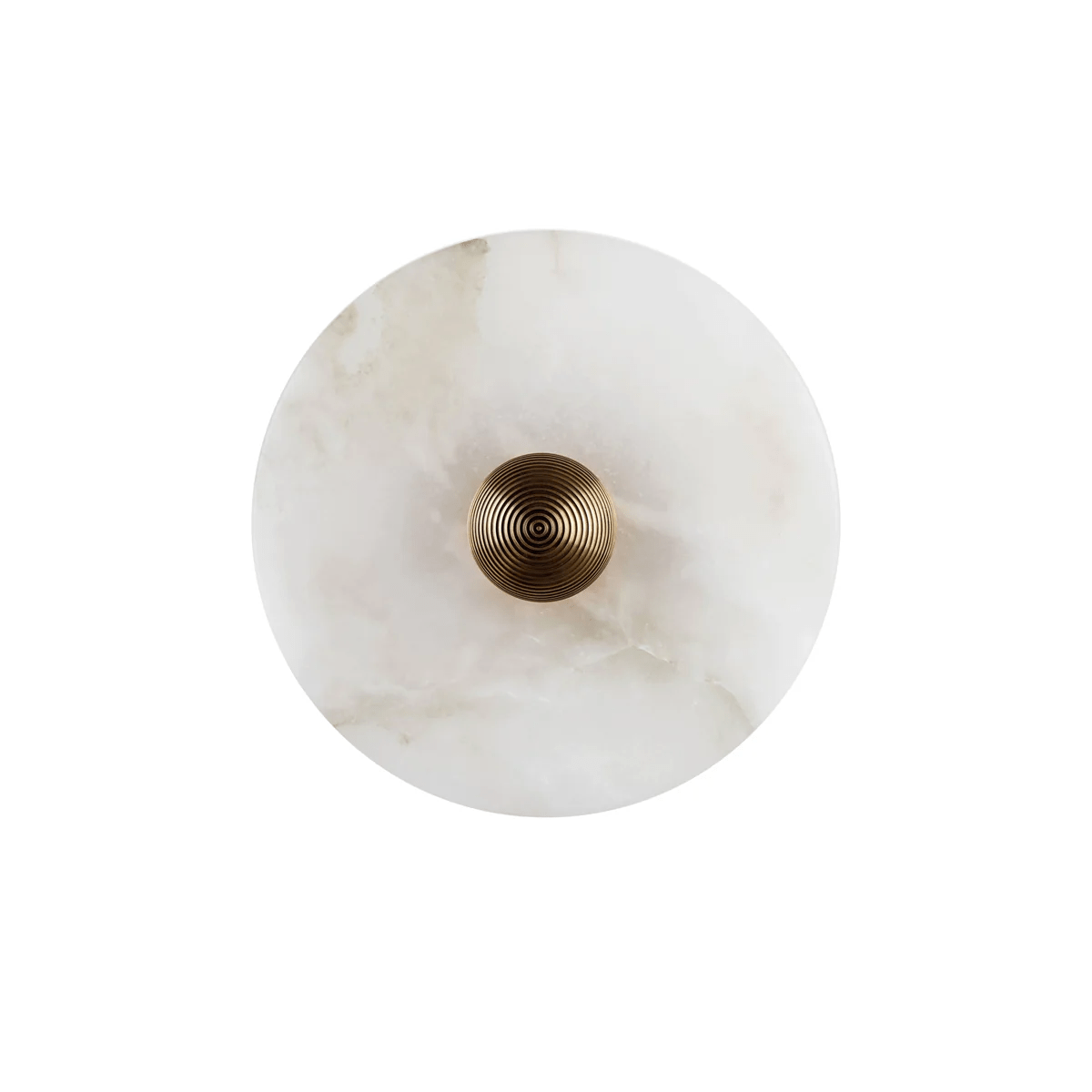 Nayra Alabaster Wall Lamp ∅ 9.8″ x Depth 4.7″ / White & Bronze / Triac Warm Dimming 1001 Wall lamp