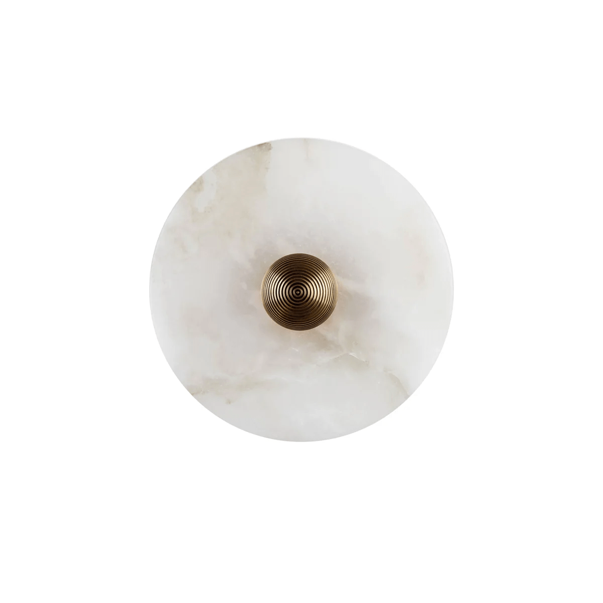 Nayra Alabaster Wall Lamp ∅ 7.9″ x Depth 4.7″ / White & Bronze / Triac Warm Dimming 1001 Wall lamp