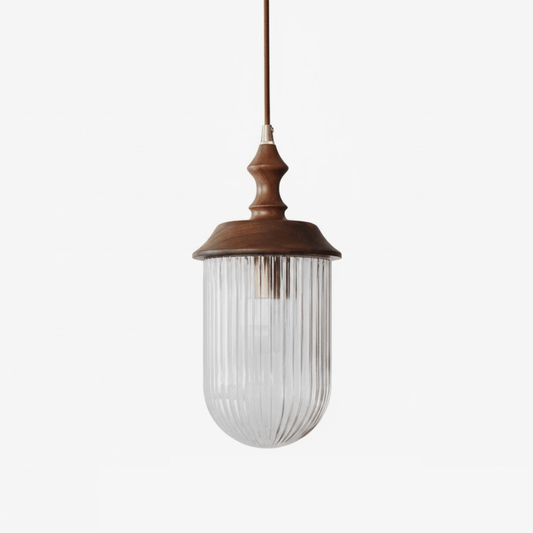 Solas Ribbed Glass Pendant Lamp