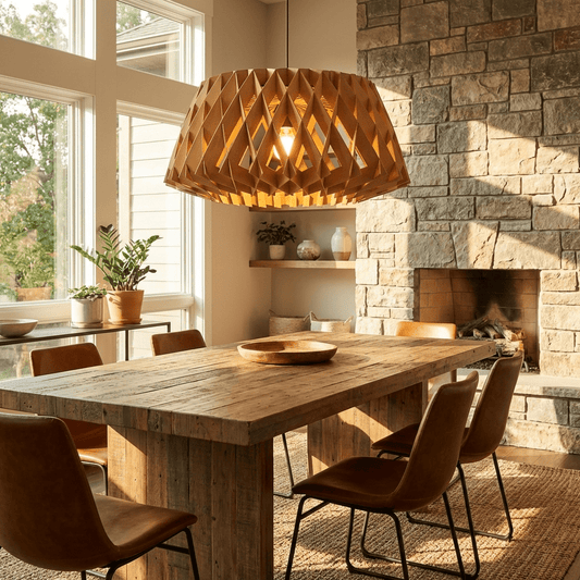 Origami Wood Pendant Lamp