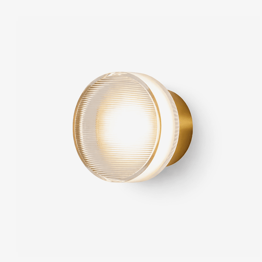 Luno Ribbed Glass Wall Light