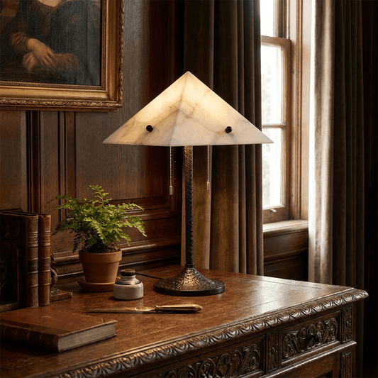 Apex Alabaster Prism Table Lamp