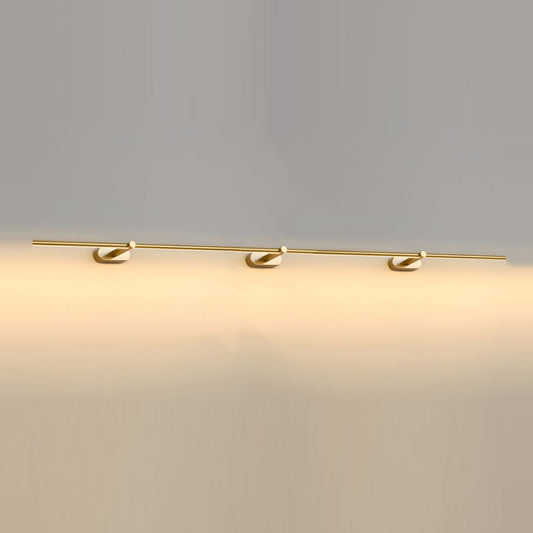 Minimalist Linear Wall Lamp Long ∅ 91″ x H 2″ / Gold & Warm Light Wall lamp